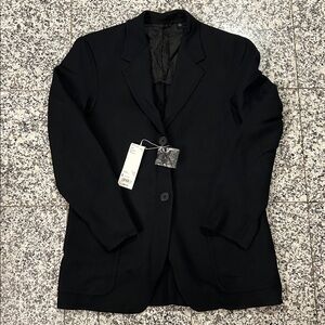 Uniqlo U Navy Women Wool Blend Jacket Size S NWT